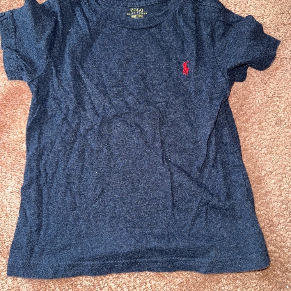 Polo by Ralph Lauren Kids Navy Tee with Red Logo